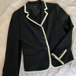 Talbots Black Piped Blazer Size 8